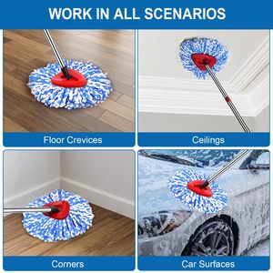 4 gói 2 xe tăng quay lau thay thế đầu tương thích với rinseclean hệ thống máy có thể giặt sợi nhỏ để làm sạch sâu - Product Image 6