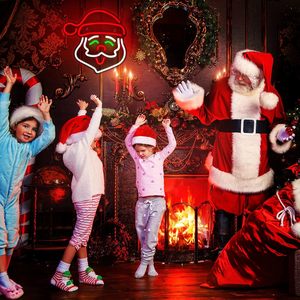 Santa Claus neon light colorful LED wall decoration light indoor party club <b>sign</b> indicator light atmosphere light luminous <b>sign</b> - Product Image 4