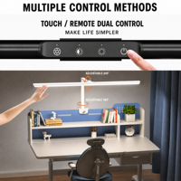 Lampe de bureau LED pliable en métal, CRI95, avec capteur et contrôle tactile, réglable, écologique, protection des yeux, pour chambres et lecture étudiante