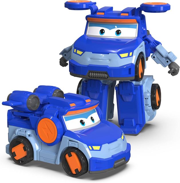 JZZ Model 0362 Transforming Plastic Airplane Action Figure Robot Toy Collectible Decorative for Boys Girls Kids Preschool