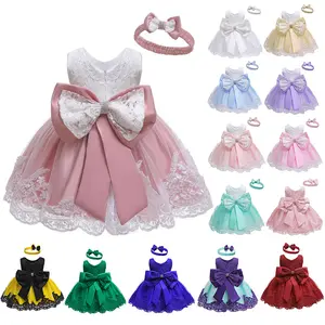 Gaun Putri Renda Bayi Perempuan, Gaun Ulang Tahun Pertama, Kostum Halloween, Gaun Putri Musim Panas untuk Bayi Perempuan Baru Lahir