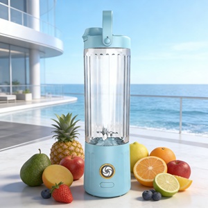 Portable Blender 550ml 150W USB Rechargeable Car Use 6 Blades Heavy Duty Turbo Leak Proof Smoothie <b>Maker</b> Outdoor Ice Crushing - Product Image 5
