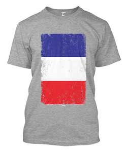 Venta al por mayor de los hombres de moda Streetwear algodón camiseta ligera bandera patriótica francesa impresa sublimación Transferencia de impresión comprimida - Product Image 3