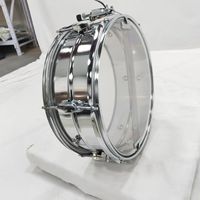 Sendi Professional 14 Inch Stainless Steel Chamber Jazz Style Marching Drum Silver Percussion Instrument Single Layer