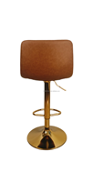 Chaise de bar de style italien de luxe en cuir PU, tabouret de comptoir haut, chaise de salle à manger extérieure imperméable pour mobilier d'hôtel