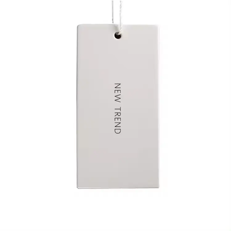 Custom Private Brand Logo Clothing Cotton Paper Swing Tag Size Tag Price Label Hang Tag