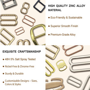 Không có Crom và Niken thiết kế mới của phụ kiện đồ lót áo ngực kim loại có thể điều chỉnh thanh trượt vượt qua thử nghiệm phun muối - Product Image 6