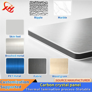 Painel de Parede Decorativo de PVC à Prova d'Água com Acabamento em Madeira e Metal, Painel de Parede Sem Costura para Hotéis - Product Image 2