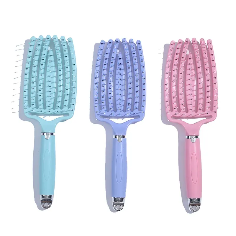 OEM Custom Logo Detangling Vented Hair Brush Reduce Frizzy Wet Dry Use For All Hair Types Plastic Custom Logo Vent Hair Brush