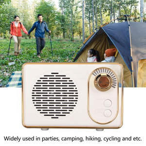 Mini haut-parleur Bluetooth rétro portable pour le camping et les cadeaux de fête - Product Image 1