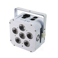Projecteurs LED RGBWA UV 6-en-1 6x18W, 8800mAh, rechargeables, éclairage de scène, contrôle DMX512, indice de protection IP33, mini lumière DJ sans fil