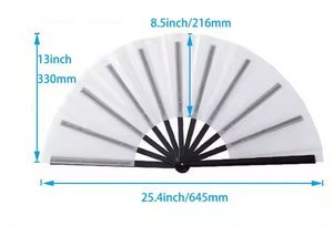 Abanico de Mano Grande de 33 cm de Plástico con Música y Pintura Decorativa para Decoración del Hogar, Regalo de Año Nuevo, Negocios o Promocional - Product Image 4