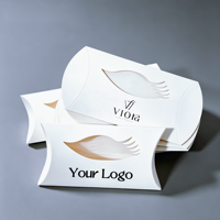 Boîte à fenêtre en PVC découpée sur mesure avec logo imprimé, forme spéciale, pour emballage de cils, cosmétiques et petits cadeaux