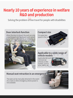 Fauteuil d'assistance mobile personnalisé Welcab avec mécanisme de siège pivotant et élévateur pour voiture, accessible aux fauteuils roulants, pour les véhicules Toyota