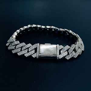 Высокое качество Cubana хип-хоп ювелирные изделия 925 стерлингового серебра VVS Moissanite со льдом кубинские звенья цепи ожерелье для мужчин и женщин - Product Image 4