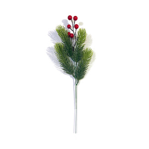 <b>Artificial</b> Red Pine Needle Branches 35-63cm Multi-piece Package Christmas Decorative Green <b>Plants</b> Home Ornaments - Product Image 5