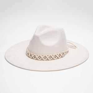 <span class=keywords><strong>Sombrero</strong></span> Fedora para Hombre y <span class=keywords><strong>Mujer</strong></span>, Color Liso, Estilo Retro, Panamá, Ala Ancha, Gamuza, Fieltro, Jazz, Formal, con Cinturón, para Exteriores, Casual - Product Image 1