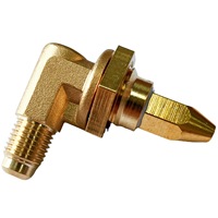 Coude en laiton fileté à gauche G1/4 "-19, buse à gaz de 0,95 mm, connecteur à filetage inversé pour four à gaz et barbecue