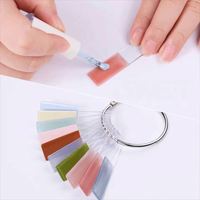 50 pièces de plaques de présentation rectangulaires pour échantillons de vernis gel UV, modèles de nuancier et présentoirs pour faux ongles