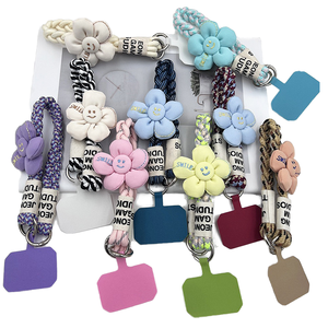 Bracelet anti-perte multicolore avec cordon court de 30 cm, motif tournesol tressé à la main polyvalent pour le visage - Product Image 2