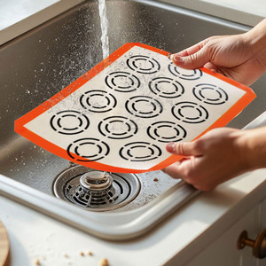 Factory OEM ODM Low Price Food-Grade Oven Safe Pastry Mat Non-Stick Fiberglass <b>Silicone</b> <b>Baking</b> Mat for Cookies Cakes - Product Image 6