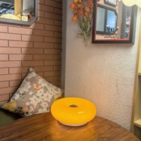 Lampe de table en verre rechargeable en forme de donut de 30 cm, applique murale LED à commande tactile pour chambre à coucher et salon