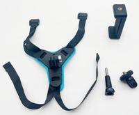 Support de caméra d'action anti-dérapant Support de téléphone portable Support de mentonnière de casque de moto pour DJI GoPro Hero