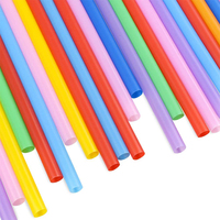 Pailles colorées biodégradables personnalisées imprimées Cocktail Bubble Tea Boba emballées individuellement Vente en gros