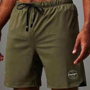 Hot Sale <b>Men's</b> Cargo <b>Shorts</b> Quick-Drying Polyester Nylon Breathable Casual Workout Custom Logo Solid <b>Green</b> Waterproof Wholesale - Product Image 3