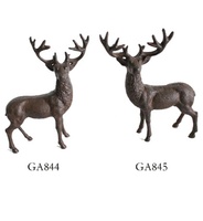 Décoration de jardin en fonte figurine de renne de Noël/statue de cerf de décoration de maison en fonte/wapiti couché antique en métal