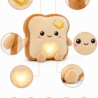 Peluche Adorable Toaste en Polyester Ultra Doux, Coussin de Dessin Animé AI, Poupée Rembourrée en Coton PP 10cm, Cadeau pour Enfants et Fans, Idéal pour les Fêtes
