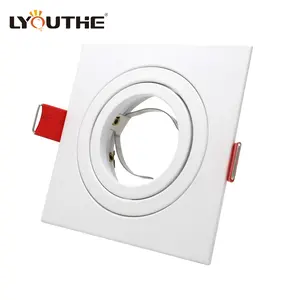 Beyaz alüminyum alaşım 15 derece dönebilir 95mm GU10 square kare spot