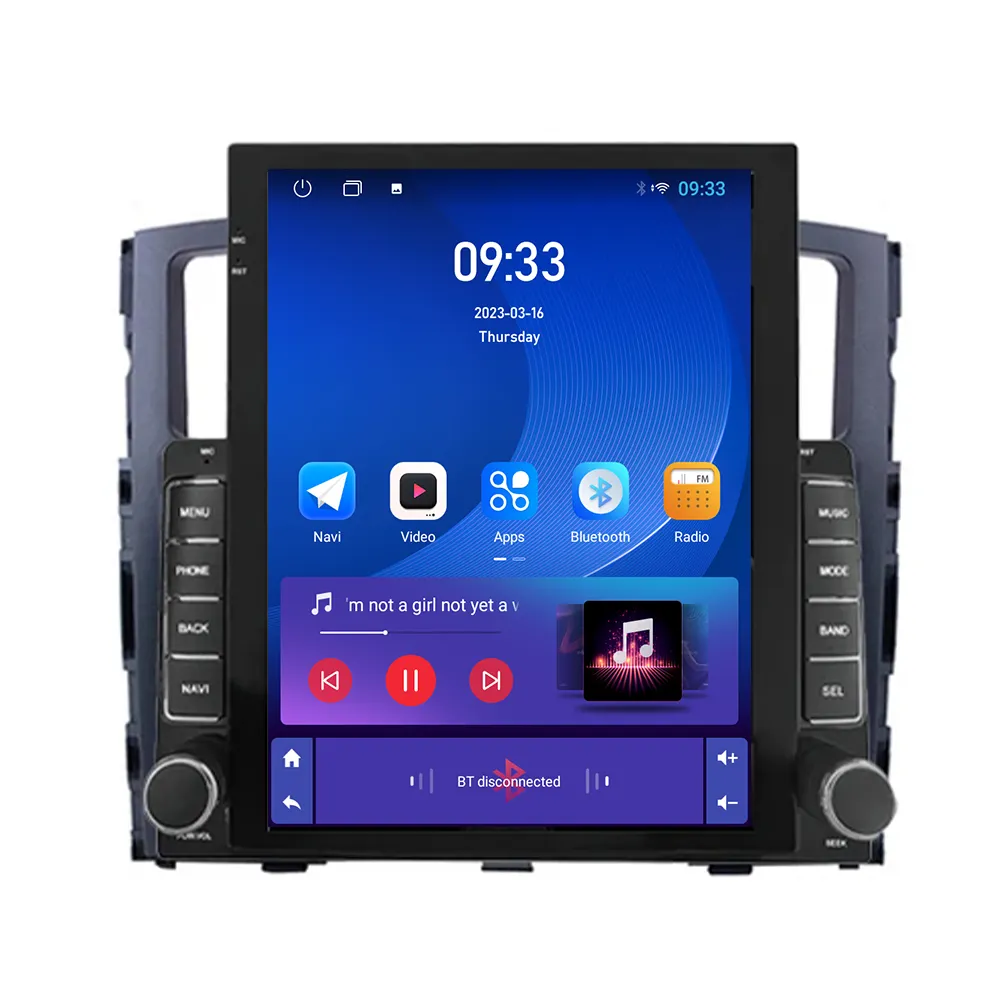 9.7 "Tesla écran Style Android autoradio pour Mitsubishi Pajero V97 V93 2006-2013 Navigation GPS lecteur multimédia
