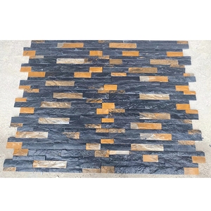 <span class=keywords><strong>Pierre</strong></span> <span class=keywords><strong>naturelle</strong></span> décorative d'extérieur pour cheminée et panneau de décoration murale extérieure, revêtement en ardoise - Product Image 4