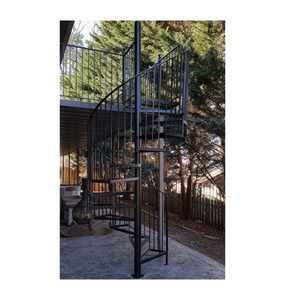 Rampe d'<span class=keywords><strong>escalier</strong></span> en spirale en acier au carbone, montage mural, support de main courante, fixation incurvée pliable, <span class=keywords><strong>escalier</strong></span> en spirale moderne en acier au carbone - Product Image 2