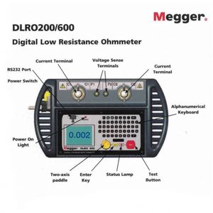 DLRO200 Digital Low Resistance Ohmmeter with English <b>Keyboard</b>, 200A - Product Image 4