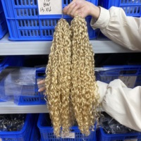 Offre Spéciale – Cheveux Vietnamiens 100 % Naturels, Non Traités, Prix Usine, Plumes de Cheveux au Crochet pour Tresses, Bouclés Pixie 613 #   pour un style bouclé