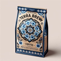 Flat Bottom Biodegradable Kraft Paper Coffee Bags with Valve Unique Stand-Up Pouch Design Tin Tie Foil Lined for Sugar Pet Food