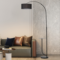 ENSEMBLE Moderne Nordique Art Designer Chambre Chevet Salon Lampadaire Led Coin Debout Pêche Lampadaire Avec Étagères