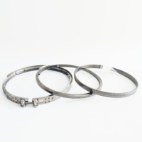 Joint tressé en acier inoxydable DPF avec bride en aluminium, spécialement traité pour les pièces de moteur Scania 2137233 modèle CLA pour camions