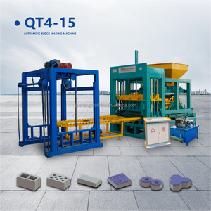 QT4-15 thủy lực hoàn toàn tự động lồng vào nhau gạch Máy rỗng bê tông gạch hình thành máy xi măng Máy làm gạch - Product Image 1