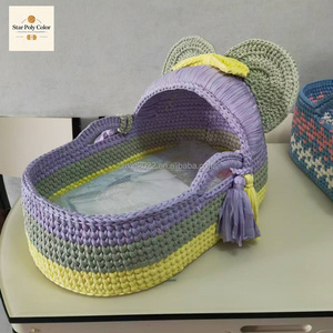 Wholesale Star Baby Cradle <strong>Basket</strong> Modern Style Poly Color Hand-Woven Car Sleeping &amp; Lying Out Crib Soothing <strong>Basket</strong> - Product Image 3