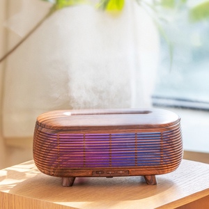 เครื่องกระจายน้ำหอมไฟฟ้าขนาด300มล. สำหรับห้องน้ำหอมและน้ำมันหอมระเหยเครื่องพ่นอโรมาอัลตราโซนิกทำจากไม้ - Product Image 3