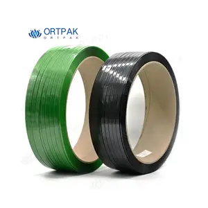 Custom Strength Pet Packaging Rope 9-25mm Green Black Red Transparent Color Embossed or Smooth PET Polyester Strapping R