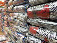 Tissu Africain Pagne Imprimé Cire 6 Yards Vêtements Africains Tissu Batik Pur Coton Tissu Turban Tissu d'Habillement en Gros Pagne