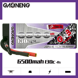 Batterie LiPo GNB pour GNB65004S130THV 6500MAH 4S1P 15.2V 130C LCG pour voiture RC fine avec connecteur balle de 5 mm, 300 cycles - Product Image 3