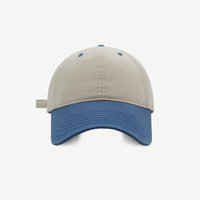 Gorra de Béisbol Estilo Coreano con Bloques de Color, Diseño de 6 Paneles, Tela de Algodón, Unisex, para Verano y Todas las Temporadas