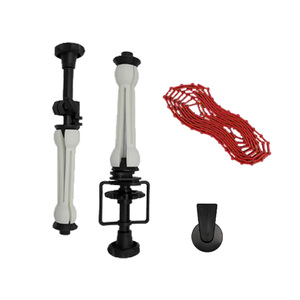 Système de support de fond manuel 2-en-1 pour photographie et vidéo, montage sur support mural/support lumineux, construction métallique, deux supports simples - Product Image 2