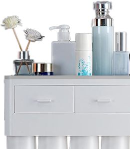 <b>Bathroom</b> <b>Accessories</b> Five-piece <b>Set</b> Eco-Friendly Modern Travel Toothpaste Dispenser Plastic Toothbrush Case Cup Wall Mounted - Product Image 6