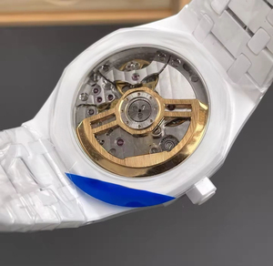 Montre-bracelet automatique mécanique élégante en céramique et acier inoxydable, cadran en saphir bleu foncé de 41 mm, épaisseur de 10,5 mm - Product Image 5